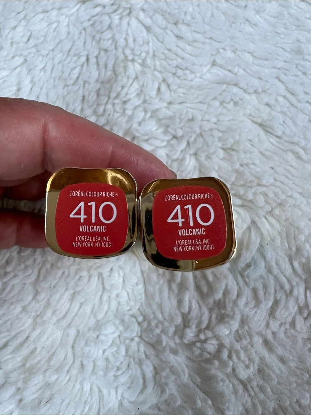 Lot Of 2 L'Oreal Colour Riche Creme Lipstick 410 Volcanic New Discontinued